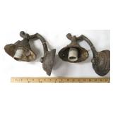 Pair of OLD Heavy Cast Iron Light Fixtures (5 LBS)