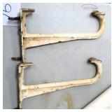 Pair of OLD Heavy Cast Iron Brackets (5 LBS)
