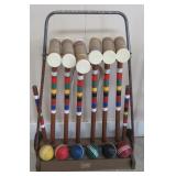 Vintage Croquet Set, NOTE Plastic is Cracking