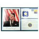 Ronald Reagan Display with 24KT Gold