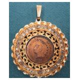 Estate Find: 1890 Indian Head Penny in Bezel