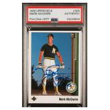 SIGNED 1989 UPPER DECK #300 MARK McGWIRE PSA AUTH.