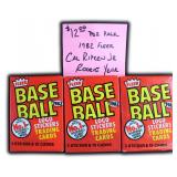 Three (3) 1982 Fleer Baseball Packs