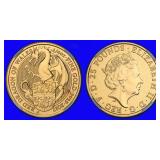 1/4 Ounce British Gold Coin NGC MS69 Early Release