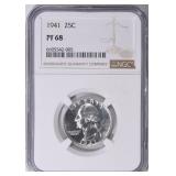 $7850 Guide: 1941 Washington Quarter NGC Proof-68