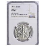 1944-D Walking Liberty Half $ NGC MS-67+ $2800