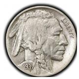 1937 Buffalo Nickel 5 Cent United States Coin
