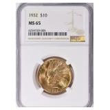 1932 Indian Gold Eagle NGC MS-65