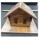 VINTAGE WOOD CIGARETTE BOX DISPENSER