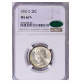 1941-D Washington Quarter NGC MS-67+ (CAC Green)