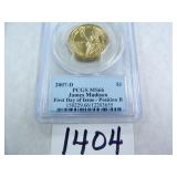 FOUR (4) 2007-D James Madison Dollar