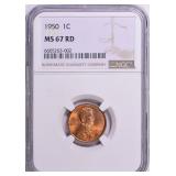 $2100 Guide: 1950 Lincoln Cent NGC MS-67 RD