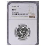 $7850 Guide: 1941 Washington Quarter NGC Proof-68