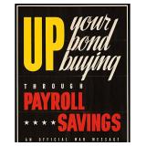 World War II Poster 1943 Up Your Bond Buying