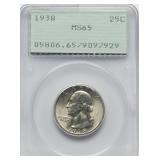 OGH! 1938 Quarter MS65 PCGS. Rattler!