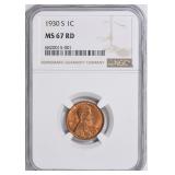 $11,500 Guide Value: 1930-S One Cent NGC MS-67 RD