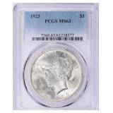 1923 Peace Silver Dollar PCGS MS-63
