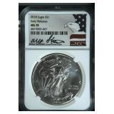 2018 American Silver Eagle ER NGC MS70 Miles