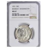 1951 Booker T. Washington Half Dollar NGC MS-67
