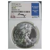 2018 American Silver Eagle NGC MS70 FDOI