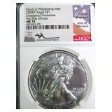2020 American Silver Eagle NGC MS70 FDOI