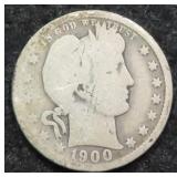 1900-O Silver Barber Quarter