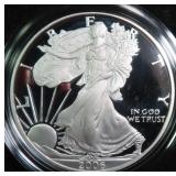 2006 Proof American Silver Eagle with Both