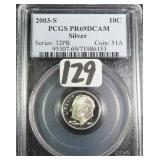 $5.22 Melt Value: 2003-S Silver Dime PCGS PR69DCAM