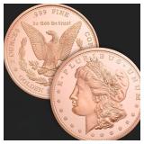 2 oz Morgan Head Copper Bullion Round