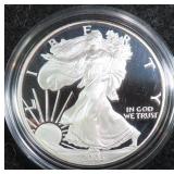 2003 Proof American Silver Eagle with Both