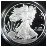 2017 Proof American Silver Eagle with Both