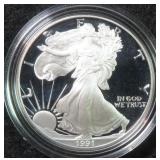 1991 PROOF American Silver Eagle with Felt Box