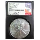 2021 American Silver Eagle NGC MS70 FDOI Burnished