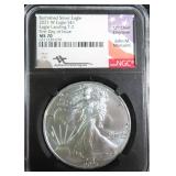 2021 American Silver Eagle NGC MS70 FDOI Burnished