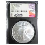 2021 American Silver Eagle NGC MS70 FDOI Burnished
