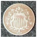 1867 Shield Nickel