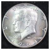 Silver 1964 Kennedy Half Dollar, $22.89 Melt Value