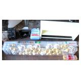 No Ship: Christmas Balls, Shelf with towel bar,