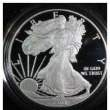 2011 Proof American Silver Eagle with Both