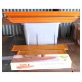 SIX (6) Wooden Ledge Shelves 24"-40"