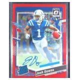 #7/11 SIGNED Josh Downs (RC) 2023 Optic
