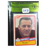 Jim Taylor Signed Football Card, Beckett Authentic