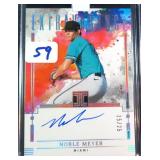 #15/25 Noble Meyer Signed Baseball Card