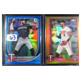 TWO (2) #/50 & /150 Carlos Correa Baseball Cards