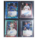 Four (4) SIGNED Baseball Rookie Cards