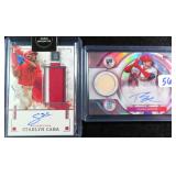 TWO (2) Serial #d, SIGNED ROOKIE RELIC CARDS!