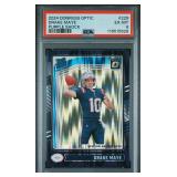 2024 OPTIC #229 DRAKE MAYE PURPLE SHOCK (RC) PSA 6