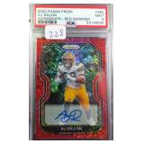 #18/35 POP 6/0 AJ DILLON SIGNED-RED SHIMMER PSA 9