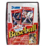1990 Donruss Baseball Box of 36 Packs, Sealed