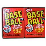 (2) Unopened 1982 Fleer Baseball Packs